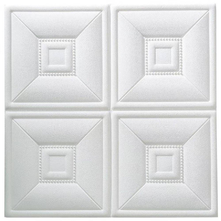 eJoy 28" x 28" Peel and Stick Vinyl Wall Paneling & Reviews Wayfair